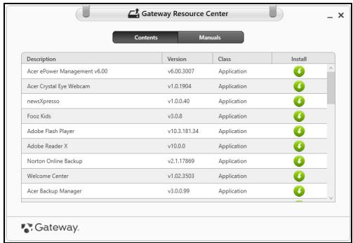 GATEWAY NE56R - 重新安裝驅動程式和應用程式 - 2