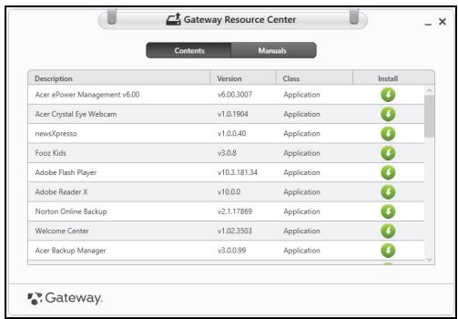 GATEWAY NE56R - Reinstalling drivers and applications - 2
