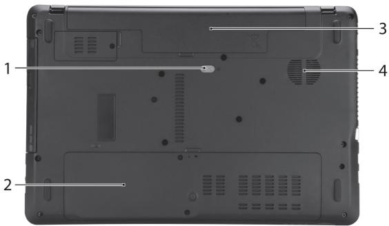 GATEWAY NE56R - 底视图 - 1