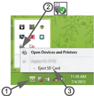 GATEWAY NE56R - Removing a card from a memory card reader - 1