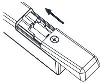 BRANDT B4502UHD - Installer les piles dans la télécommande - 3