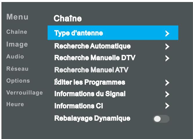BRANDT B4502UHD - Configurer le menu Chaine - 1
