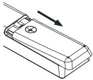 BRANDT B4502UHD - Installer les piles dans la télécommande - 1