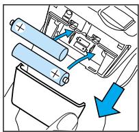 KAZ BP 2550 - Inserción de las baterías - 1