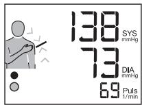 KAZ BP 3560 - Valor máximo (sistólico) Valor minimo (diastólico) Pulsação - 1