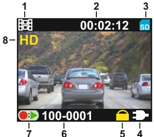 NEXT BASE IN CAR CAM 101 GO - Mode lecture - fichiers vidéo - 1