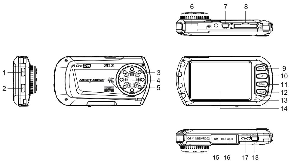 NEXT BASE IN CAR CAM 202 LITE - Pièces & commandes - 1