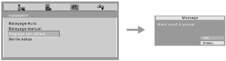 NEXT BASE SDV1102-B - Reglages par default - 1