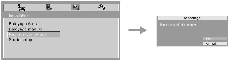 NEXT BASE SDV1102-BY - Reglages par default - 1