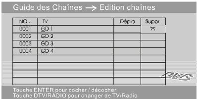NEXT BASE SDV1102-BY - Effacement d'une chaîne - 1