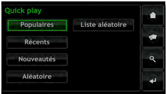 NAIM1 HDX-SSD - Le menu Quick Play - 1