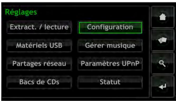 NAIM1 HDX-SSD - Le menu Réglages - 1