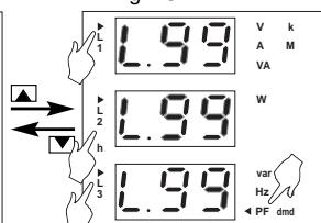 CARLO GAVAZZI WM14-DIN - Fonctions du MENU principal - 3