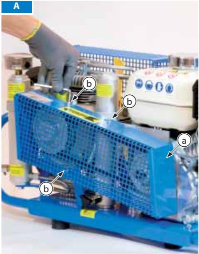 AEROTECNICA COLTRI MCH-6 - Contrôle de la tension et remplacement de la courroie de transmission [A] - 1