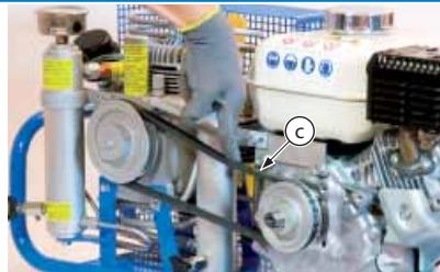 AEROTECNICA COLTRI MCH-6 - Contrôle de la tension et remplacement de la courroie de transmission [A] - 2