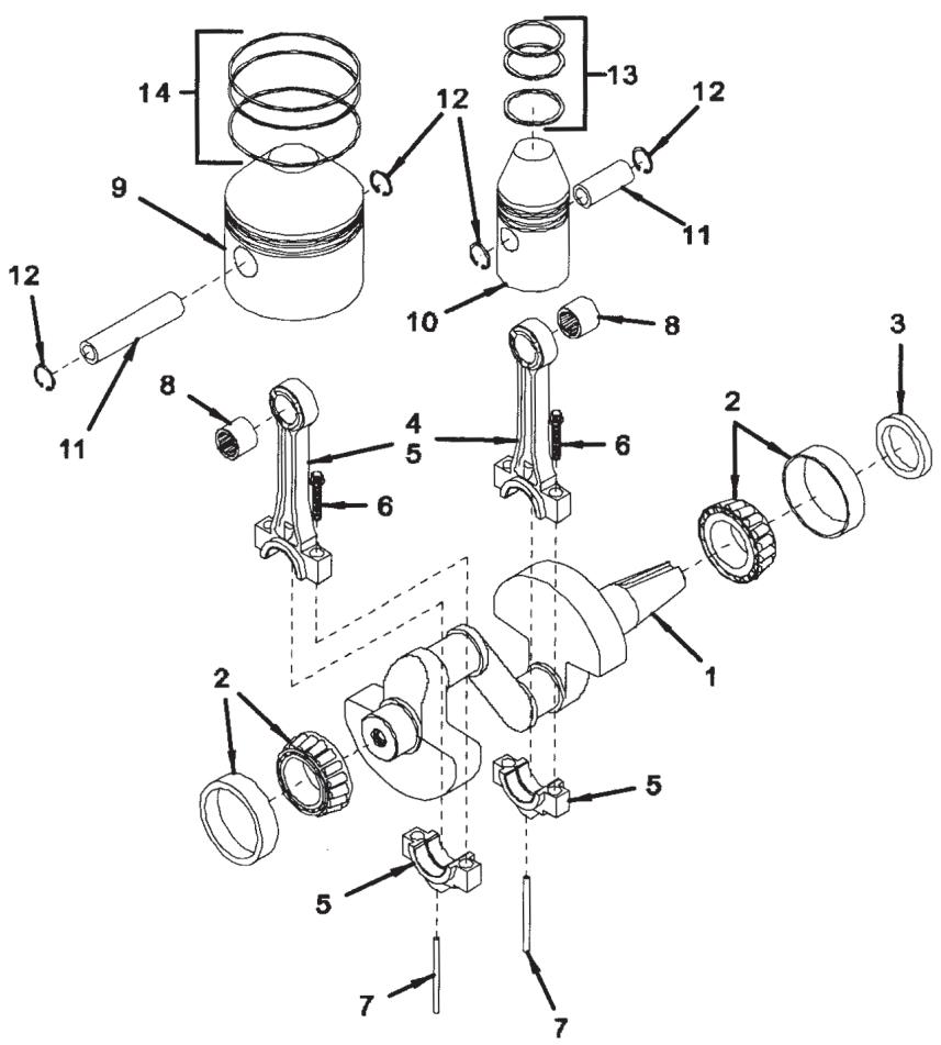AEROTECNICA COLTRI MCH14 TECH NITROX - Groupe bielles pistons Compresseur à basse pression - 1