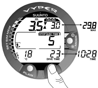 SUNNTO VYPER - AFFICHAGE AU-DESSUS DE LA PROFONDEUR PLANCHER - 3
