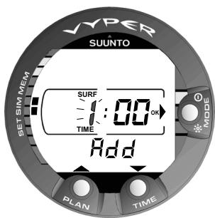 SUNNTO VYPER - NOTE! L'intervalle surface n'est affiché que lors de plongées successives. - 2