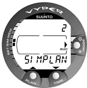 SUNNTO VYPER - NOTE! L'intervalle surface n'est affiché que lors de plongées successives. - 1