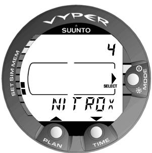 SUNNTO VYPER - Réglage de l'alarme de temps de plongée [2 d ALARM] - 7