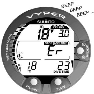 SUNNTO VYPER - AFFICHAGE AU-DESSUS DE LA PROFONDEUR PLANCHER - 4