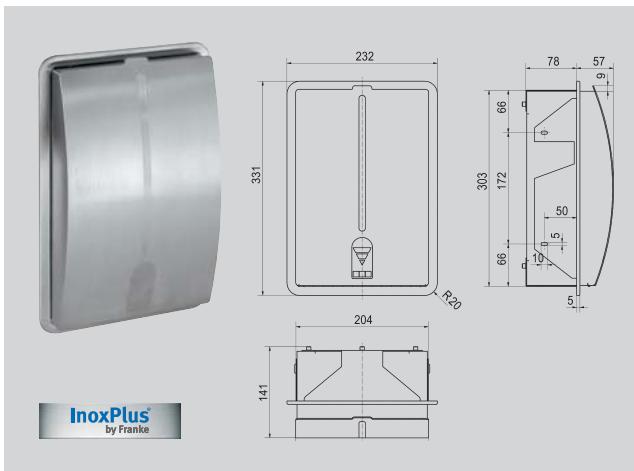 FRANKE STRATOS  - BROCHURE - Combi poubelle - serviettes - savon encastré - 1