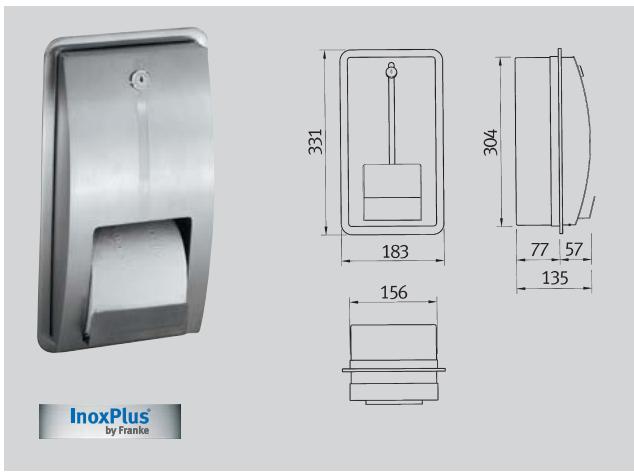 FRANKE STRATOS  - BROCHURE - Réceptacle pour serviettes hygieniques encastré - 1