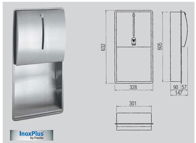 FRANKE STRATOS  - BROCHURE - Combi distributeur de serviettes - savon encastré - 1