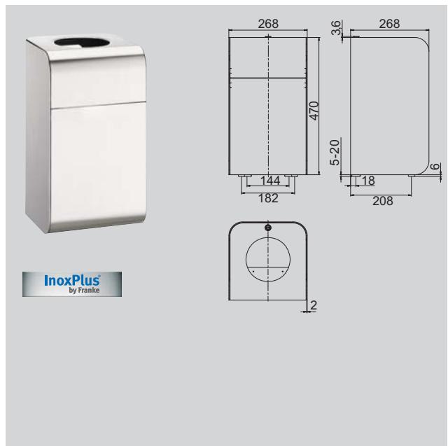 FRANKE XINOX - BROCHURE - Poubelle, 13 litres "georges l. - 1