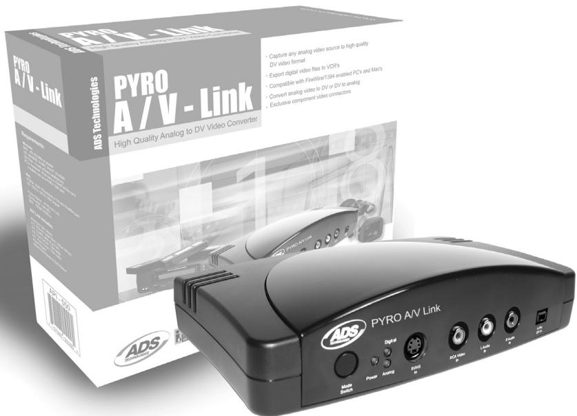 ADS TECH PYRO AV LINK - PYRO A/V Link: Multilingual Manual - 1
