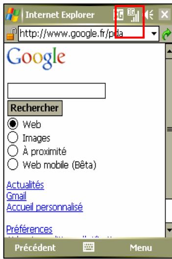 SFR V1620 - Maintenez appuyée la touche Raccrocher de façon à ouvrir la fenêtre suivante : - 1