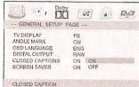 AKIRA DPS-S62UT10 - Options du menu SETUP - 1