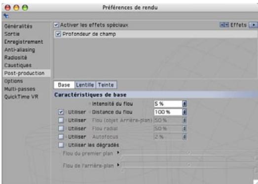 MAXON CINEMA 4D - Rapide tutorialie - Profondeur de champ - 3