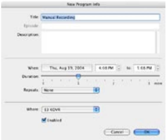 PLEXTOR EYETV - Gestion des programmes prévus - 1