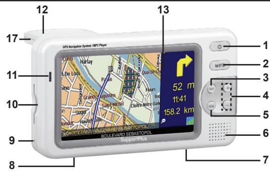 SUPPORTPLUS GPS SP-GPS22A-0953 - Système de Navigation GPS - 1