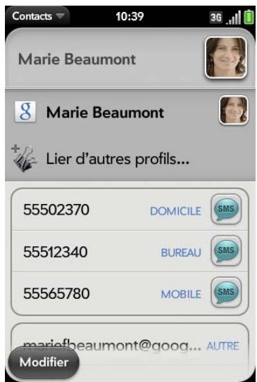 PALMONE PRE PLUS - Déception de liens entre les contacts - 1