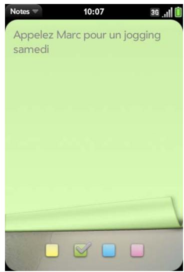 PALMONE PRE PLUS - Modification de la couleur d'une note - 1