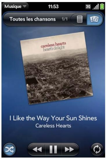 PALMONE PRE PLUS - Utilisation des fonctions de lecture des fichiers musicaux - 1