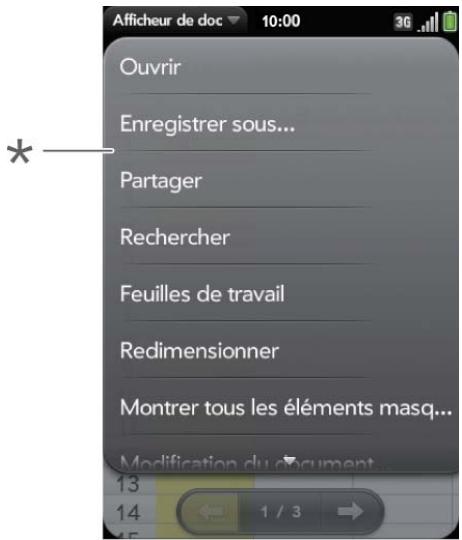 PALMONE PRE PLUS - Ouverture du menu d'une application - 3