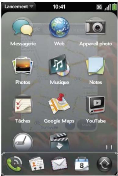 PALMONE PRE PLUS - Ouverture d'applications à l'aide de la barre de lancement rapide - 1