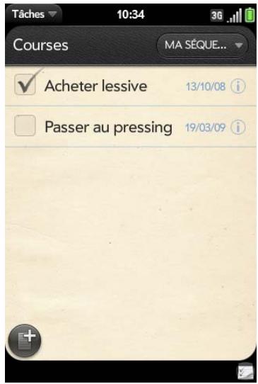 PALMONE PRE PLUS - Marquage d'une tâche comme terminée - 1