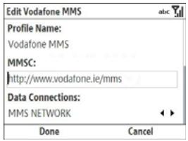 PALMONE TREO 500V - Customising multimedia message settings - 1