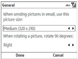 PALMONE TREO 500V - Customising your Camera settings - 1