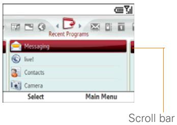 PALMONE TREO 500V - Scrolling through screens - 1