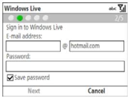 PALMONE TREO 500V - Setting up Windows Live Mail - 2