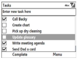 PALMONE TREO 500V - Checking off a task - 1