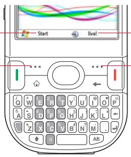 PALMONE TREO 500V - Using the softkeys - 1