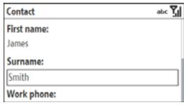 PALMONE TREO 500V - Highlighting and selecting items - 1