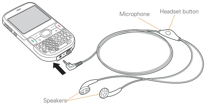 PALMONE TREO 500V - Using a phone headset - 1