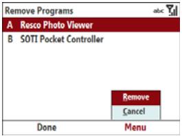 PALMONE TREO 500V - Removing applications - 1